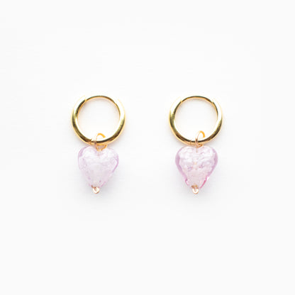 AMORE | Rapunzel Purple Glass Hearts
