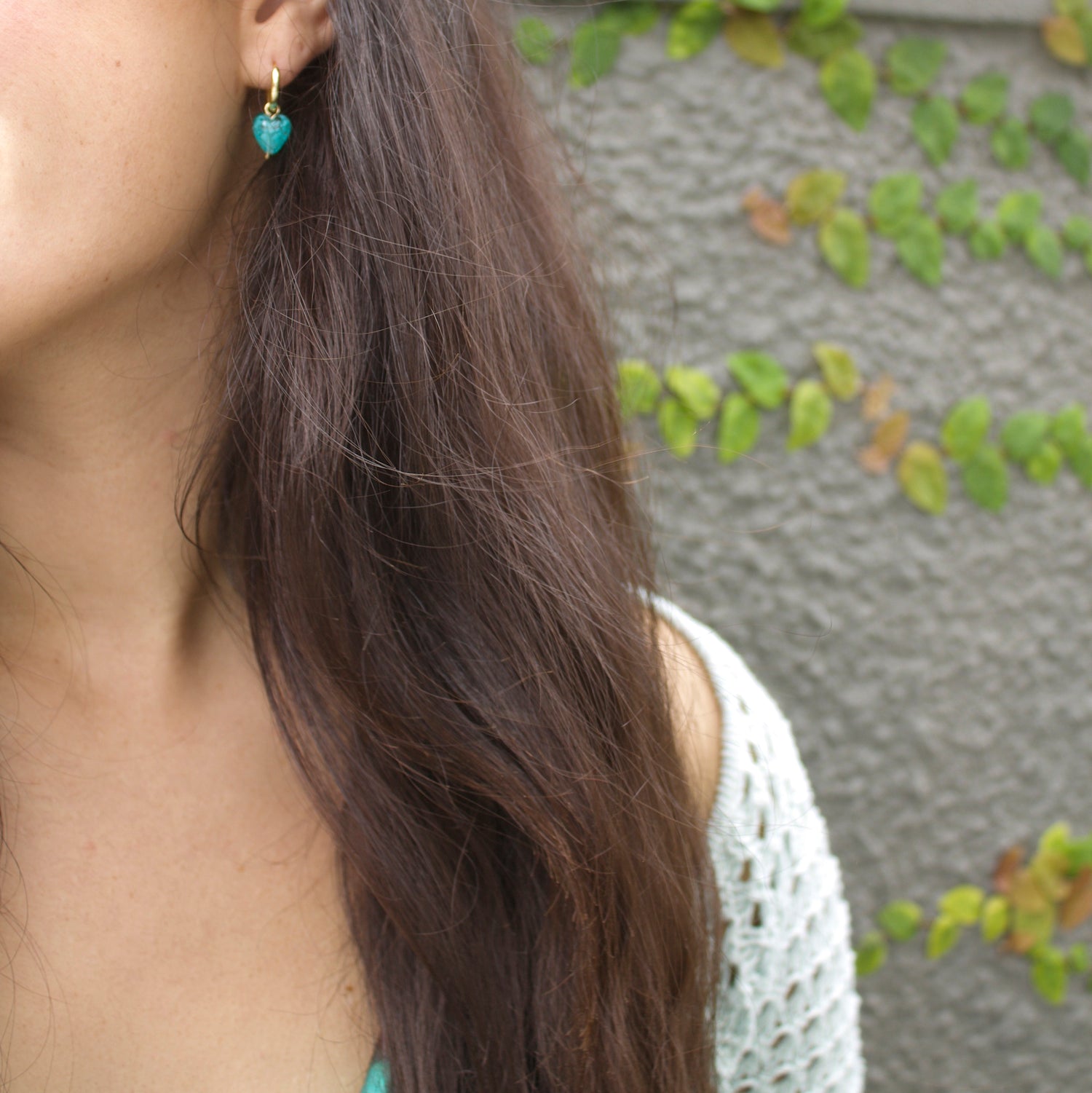 AMORE | Turquoise Glass Hearts